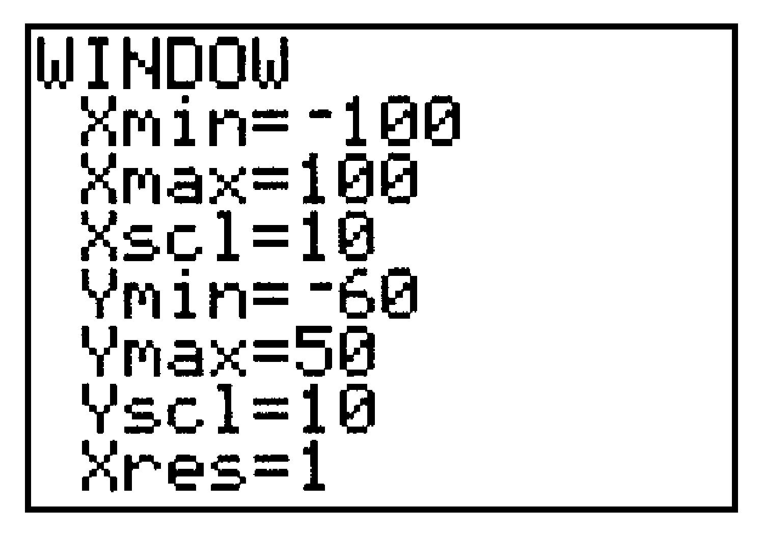 GC window settings screen