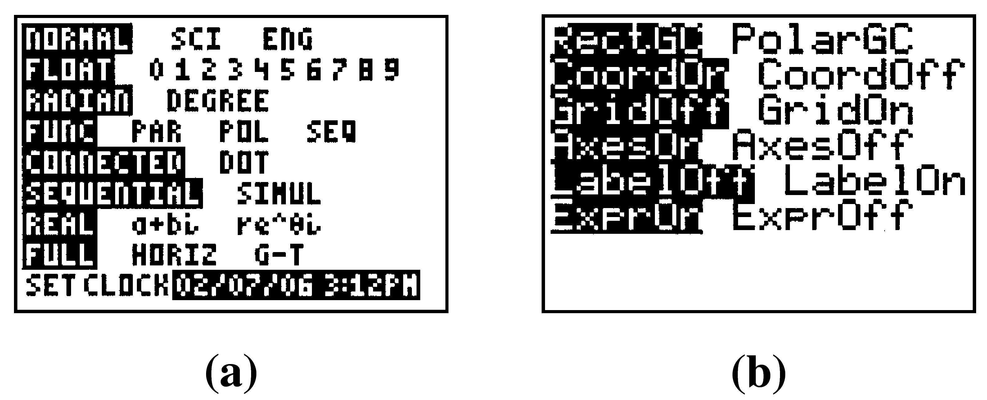 GC windows of settings